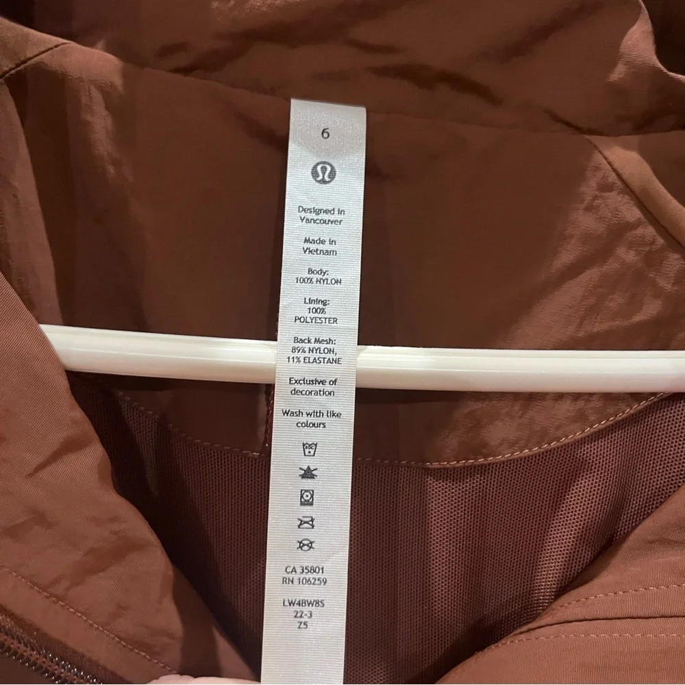 lululemon athletica Always Effortless Jacket Roasted Brown Size 6 - Picture 4 of 9